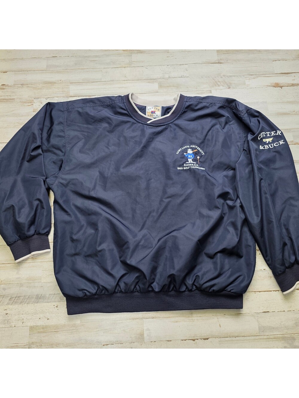 VTG 1999 Cutter & Buck Saint Louis Billikens Baseball Windbreaker Men's XL Navy
